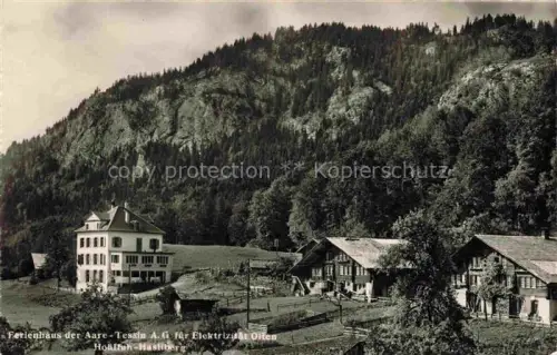 AK / Ansichtskarte Hasliberg Hohfluh Ferienhaus Aare-Tessin-AG-Olten Hohfluh Hasliberg Hotel Berge Wald Bauernhaeuser