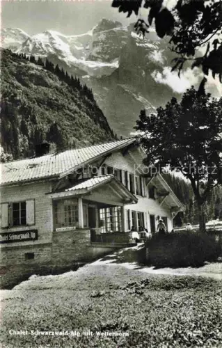 AK / Ansichtskarte Rosenlaui Oberhasli BE Chalet-Schwarzwald-Alp Wetterhorn Hotel Bergchalet Alpen SW-Fotografie