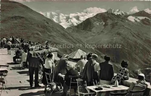 AK / Ansichtskarte Muottas-Kulm Muottas Muragl Muottas Murail 2453m GR Terrasse Bergpanorama Piz-Palue Bellavista Gletscher Touristen Berge Hotel-Muottas-Kulm