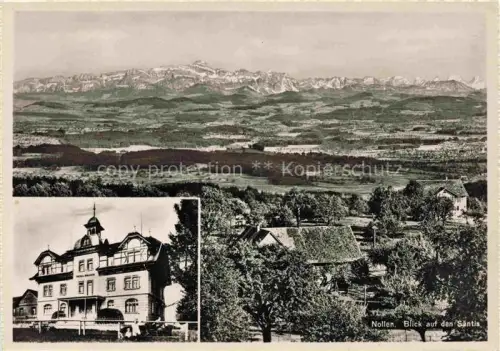 AK / Ansichtskarte Hosenruck TG Hotel-Nollen Nollen Saentis Bergpanorama Alpenkette Talblick Landschaft