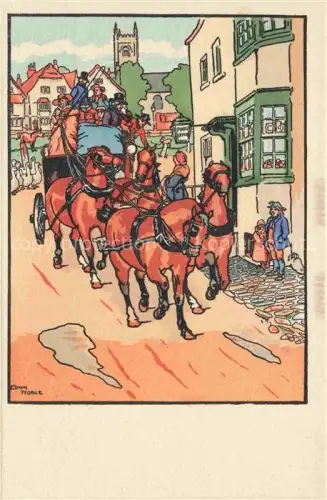 AK / Ansichtskarte MUNK Verlag Munk M. Wien Vienne Nr. 145 Pferdkutsche 