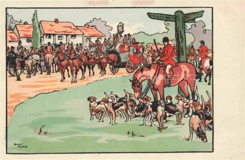 AK / Ansichtskarte MUNK Verlag Munk M. Wien Vienne Nr. 145 Hunde Pferde 