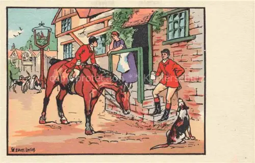 AK / Ansichtskarte MUNK Verlag Munk M. Wien Vienne Nr. 145 Pferde Hunde 