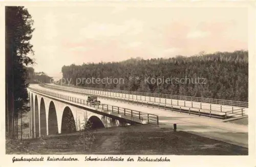 AK / Ansichtskarte Autobahn Autostrada Autoroute Highway Kaiserlautern Schweinsdellbruecke 