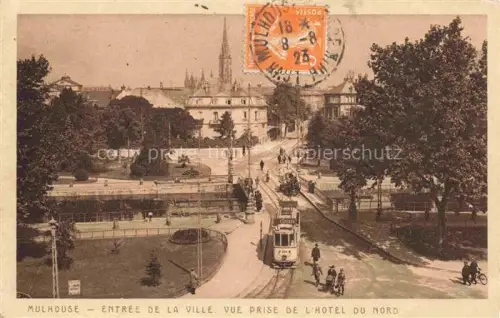AK / Ansichtskarte STRAssENBAHN Tramway-- Mulhouse Hotel du Nord 