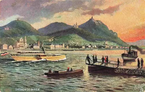 AK / Ansichtskarte Tucks Verlag Tucks Oilette Serie Nr. 603B Raphael Siebengebirge Boote  