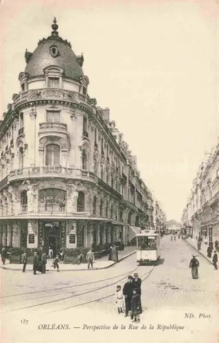 AK / Ansichtskarte STRAssENBAHN Tramway-- Orleans Rue d la Republique 