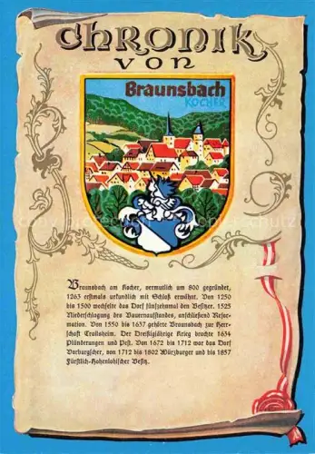 AK / Ansichtskarte Chronik-AK Braunsbach 