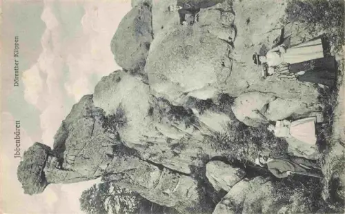AK / Ansichtskarte Ibbenbueren NRW Doerenther-Klippen Felsen Ausfluegler Viktorianisch Sandstein