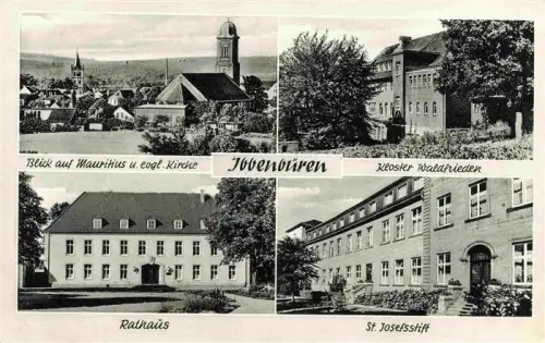 AK / Ansichtskarte Ibbenbueren NRW Mauritiuskirche Evangelische-Kirche Kloster-Waldfrieden Rathaus St-Josefsstift Mehrbildkarte