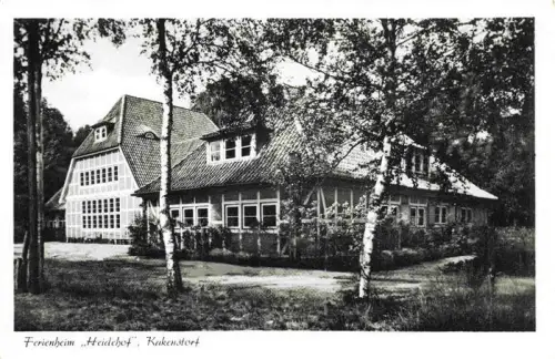 AK / Ansichtskarte Kakenstorf Niedersachsen Ferienheim Heidehof Landheim Fachwerk Birken Wald Tostedt