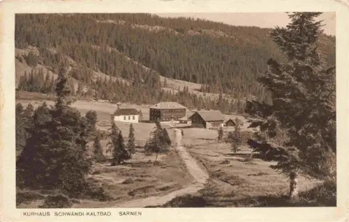 AK / Ansichtskarte Schwaendi-Kaltbad Sarnen OW Kurhaus Schwaendi-Kaltbad Wald Weg Gebaeude Tal