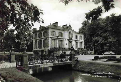 AK / Ansichtskarte Sterrebeek Belgie Kasteel-Sterrebeek Château Schlossbruecke Schmiedeeisen Park Auto