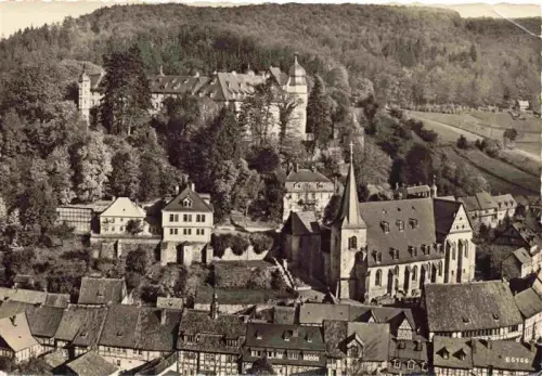 AK / Ansichtskarte Stolberg Harz Sachsen-Anhalt Lutherbuche Schloss Kirche Altstadt Fachwerkhaeuser Wald Huegel Luftkurort