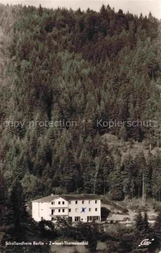 AK / Ansichtskarte Theresienthal Zwiesel Niederbayern Schullandheim-Berlin Theresienthal Wald Gebaeude
