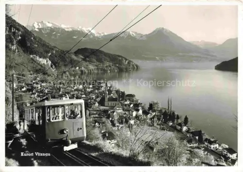 AK / Ansichtskarte Vitznau Witznau Vierwaldstaettersee LU Rigibahn Vierwaldstaettersee Nidwaldneralpen Zahnradbahn See Dorf Berge