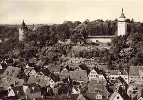 AK / Ansichtskarte BIBERACH  Riss BW Stadtmauer Turm Kirche Altstadt Fachwerkhaeuser Daecher