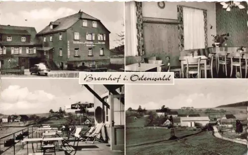 AK / Ansichtskarte Vielbrunn Gasthaus-Pension Gastzimmer Terrasse Liegestuehle Dorfansicht Odenwald Hoehenluftkurort