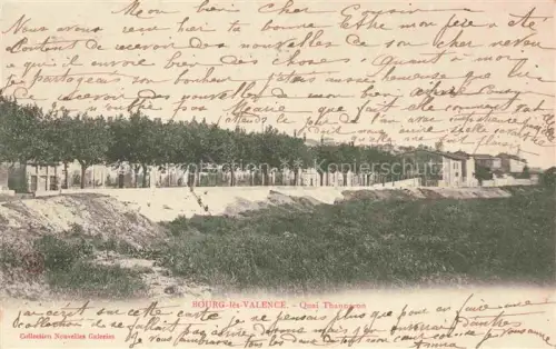 AK / Ansichtskarte Bourg-les-Valence 26 Drome Quai-Thannaron Baumreihe Gebaeude Wiese Flussufer