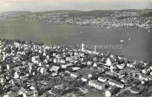AK / Ansichtskarte Thalweil THALWIL ZH Zuerichsee See Stadtansicht Kirche Segelboote