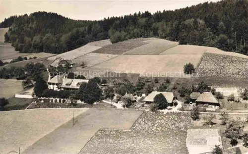 AK / Ansichtskarte Walkringen Konolfingen BE Kinderheim-Buehl Ferienheimlager Bauernhaeuser Felder Wald Luftbild