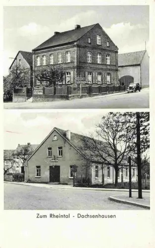AK / Ansichtskarte Dachsenhausen Rheinland-Pfalz Gasthaus-Pension Zum-Rheintal Gebaeude Strasse Dorfansicht