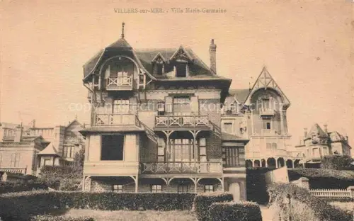 AK / Ansichtskarte VILLERS-SUR-MER Lisieux 14 Calvados Villa-Marie-Germaine Villa Fachwerk Balkon Erker Hecke Herrschaftshaus