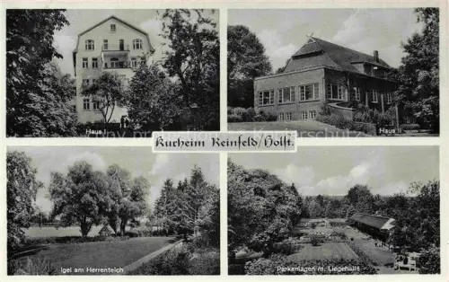 AK / Ansichtskarte Reinfeld Holstein Stormarn Schleswig-Holstein Kurheim Haus-I Haus-II Herrenteich Parkanlagen Liegehalle Kurgebaeude Park