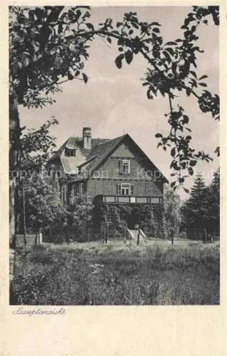 AK / Ansichtskarte Gernrode Harz Eisenbahnkinderheim Harz Hauptansicht Villa Garten Baeume Wiese