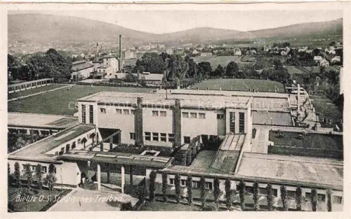 AK / Ansichtskarte BIALA Bielitz Schlesien PL Freibad Staedtisches-Freibad Schwimmbad Oberschlesien Baeume Panorama