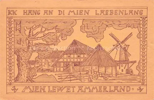 AK / Ansichtskarte BAD ZWISCHENAHN Ammerland Niedersachsen Windmuehle Fachwerkhaus Bauernhof Ammerland Niederdeutsch Gutschein