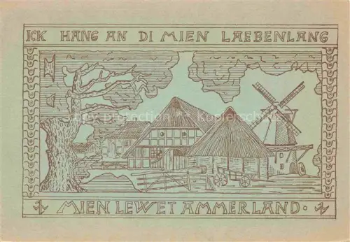 AK / Ansichtskarte BAD ZWISCHENAHN Ammerland Niedersachsen Windmuehle Fachwerkhaus Bauernhof Ammerland Niederdeutsch Gutschein Mattgeld