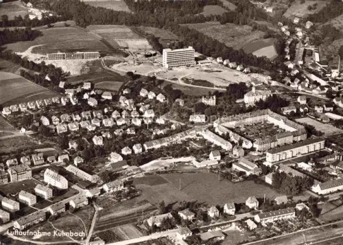 AK / Ansichtskarte Kulmbach Bayern Fliegeraufnahme Luftaufnahme Wohnviertel Baustelle Hochhaus Felder Luftbild
