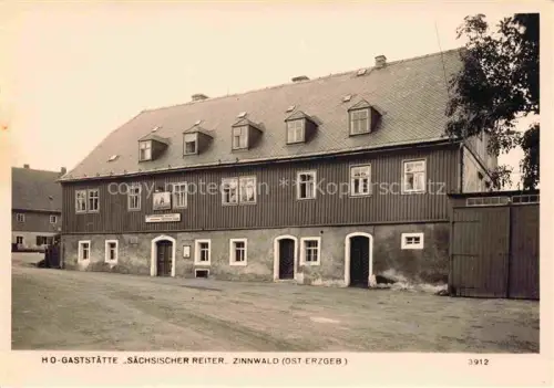 AK / Ansichtskarte Zinnwald-Georgenfeld Erzgebirge Sachsen HO-Gaststaette Saechsischer-Reiter Gasthaus DDR Holzhaus Erzgebirge