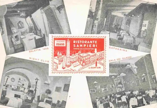 AK / Ansichtskarte BOLOGNA IT Ristorante-Sampieri Innenraeume Night-Club Capannina Sala-dei-Quadri Via-Sampieri Via-Castiglione Palazzo-Pepoli
