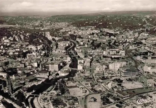 AK / Ansichtskarte PFORZHEIM BW Goldstadt Stadtpanorama Enz Innenstadt Kirche Haeuser Fluss Luftbild
