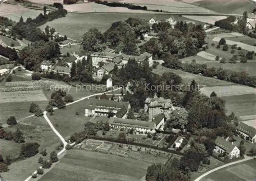 AK / Ansichtskarte BAD BOLL  Goeppingen BW Ev.-Akademie Kurhaus Schloss Felder Baeume Garten Luftbild