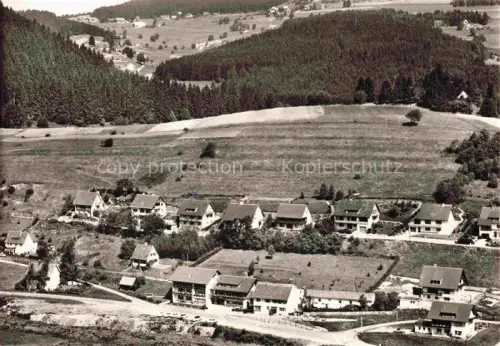 AK / Ansichtskarte Lenzkirch Hochschwarzwald BW Fliegeraufnahme Haus-Nopper Pension Haldenweg Schwarzwald Wohnhaeuser Wiesen Wald
