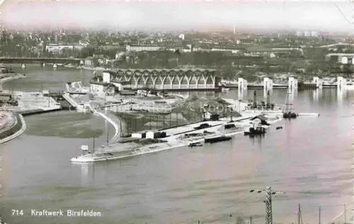 AK / Ansichtskarte Birsfelden BL Kraftwerk Rhein Hafen Kran Bruecke Staudamm Industrieanlage