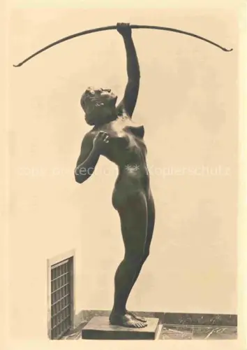 AK / Ansichtskarte SCHUMACHER Mathias Berlin-Dahlem Skulpturen HDK Nr. 41 Berlin Dahlem Muenchen Bogenschuetzin 