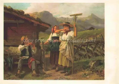 AK / Ansichtskarte VAUTIER Benjamin (1829-1898) Kuenstlerkarte Schweiz Der galante Professor 