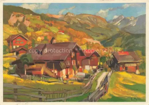 AK / Ansichtskarte HODEL Ernst (1881-1955) Kuenstlerkarte Luzern Herbstlandschaft 