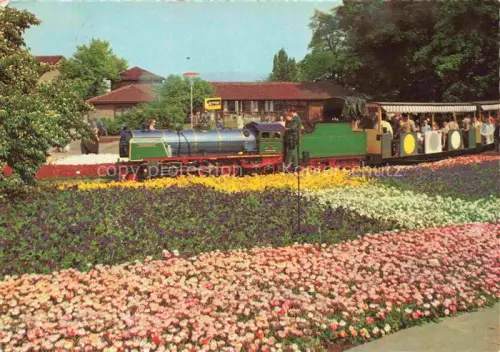 AK / Ansichtskarte BUGA Bundesgartenschau Stuttgart Liliput Kleinbahn Blumen 