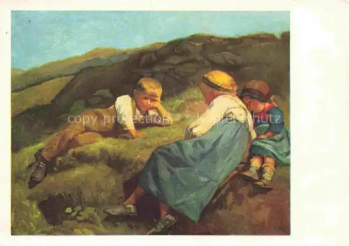 AK / Ansichtskarte KOLLER Rudolf Kuenstlerkarte Schweiz Kinder vom Hasliberg Bambini Alpe 