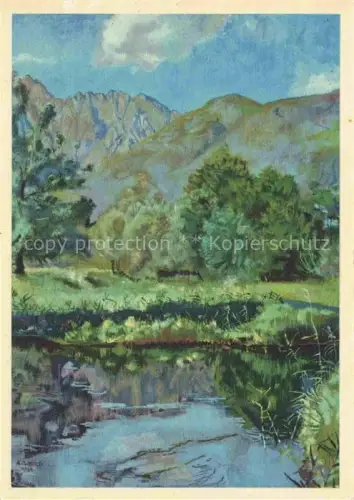 AK / Ansichtskarte WELTI A. J. Kuenstlerkarte Geneve Bei Ascona Vicino di Ascona 