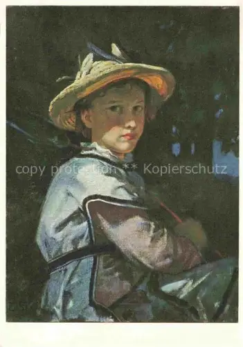 AK / Ansichtskarte STueCKELBERG Ernst (1831-1903) Kuenstlerkarte Schweiz Kinderbildnis von Viktor Stueckelberg