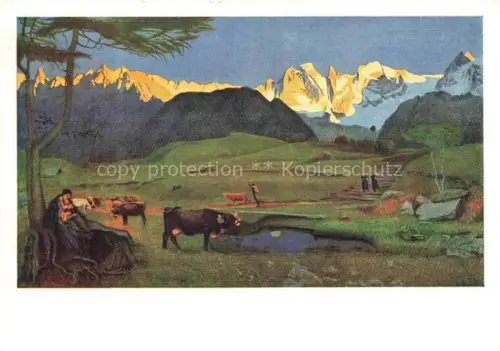 AK / Ansichtskarte SEGANTINI Giovanni Kuenstlerkarte Schweiz Werden Las Vita
