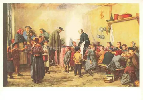 AK / Ansichtskarte ANKER Albert (1831-1910) Kuenstlerkarte Schweiz Armensuppe in ins