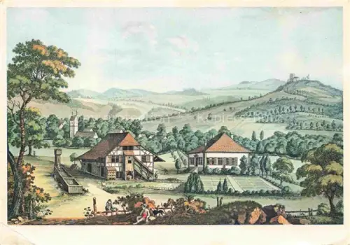 AK / Ansichtskarte ASCHMANN J. (1747-1809) Kuenstlerkarte Schweiz Der Neuhof bei Birr