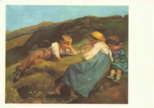 AK / Ansichtskarte KOLLER Rudolf Kuenstlerkarte Schweiz Kinder von Hasliberg 
